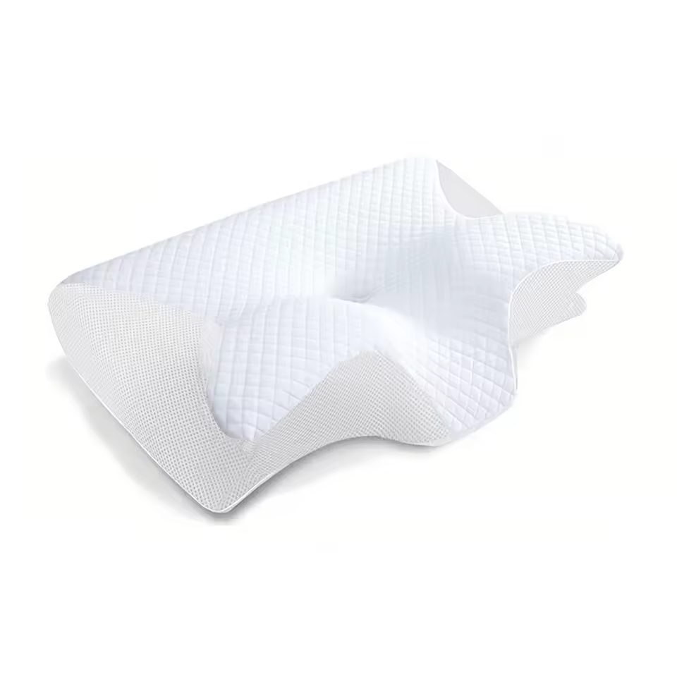 1pc Memory Foam Pillow, Knitted Fabric Polyurethane Slow Rebound Temperature Sensing Water Cube Pillow Core For Anti-snoring Nec